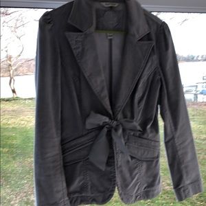 White House Black Market Gray velvet blazer